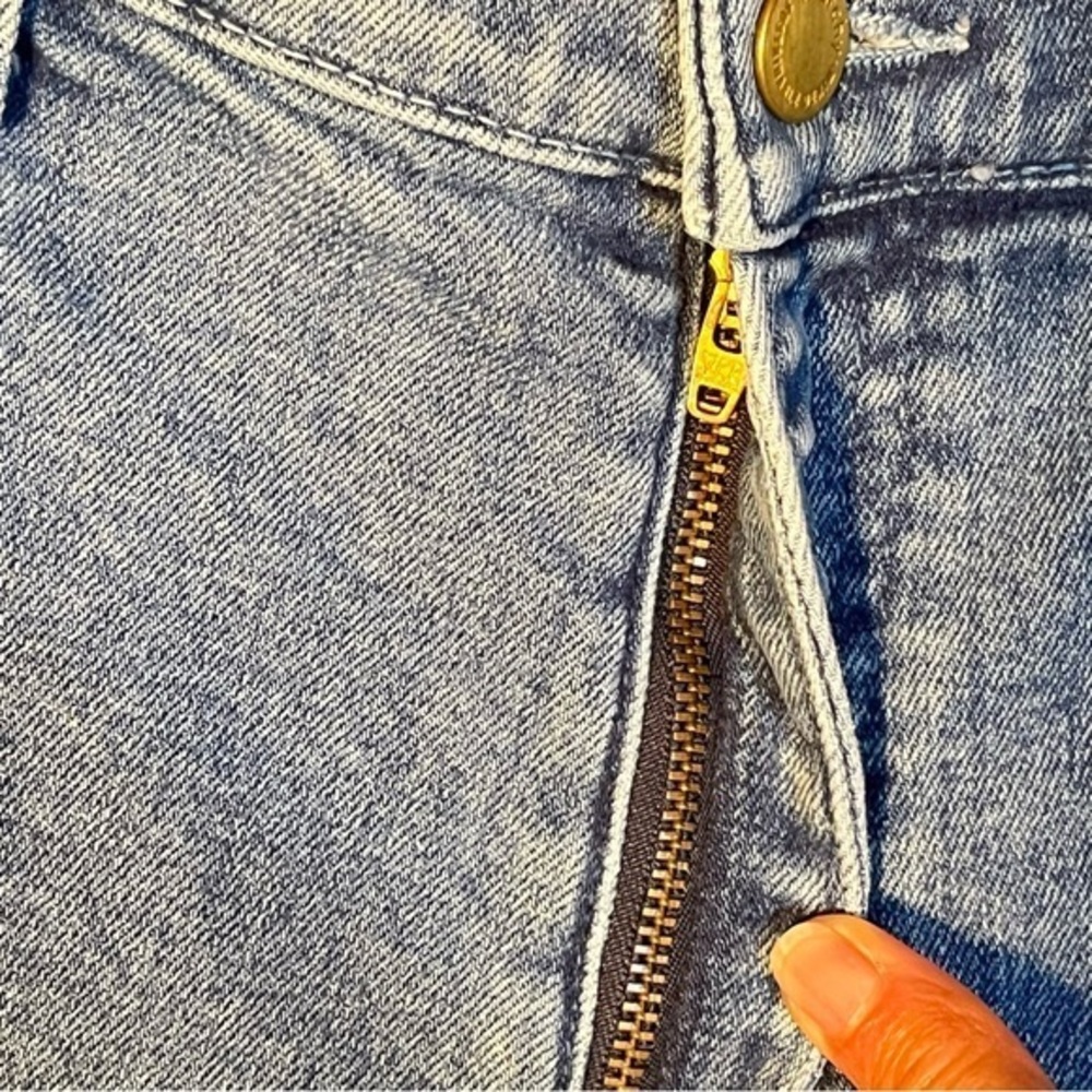 Triarchy V High‎ Rise Straight Leg Blue Jean Women 34x30.5" Zip 5 Pocket - Picture 9 of 16